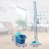 Set de limpieza de suelos Leifheit PowerClean M 1055510 con paño de microfibra y mango ajustable
