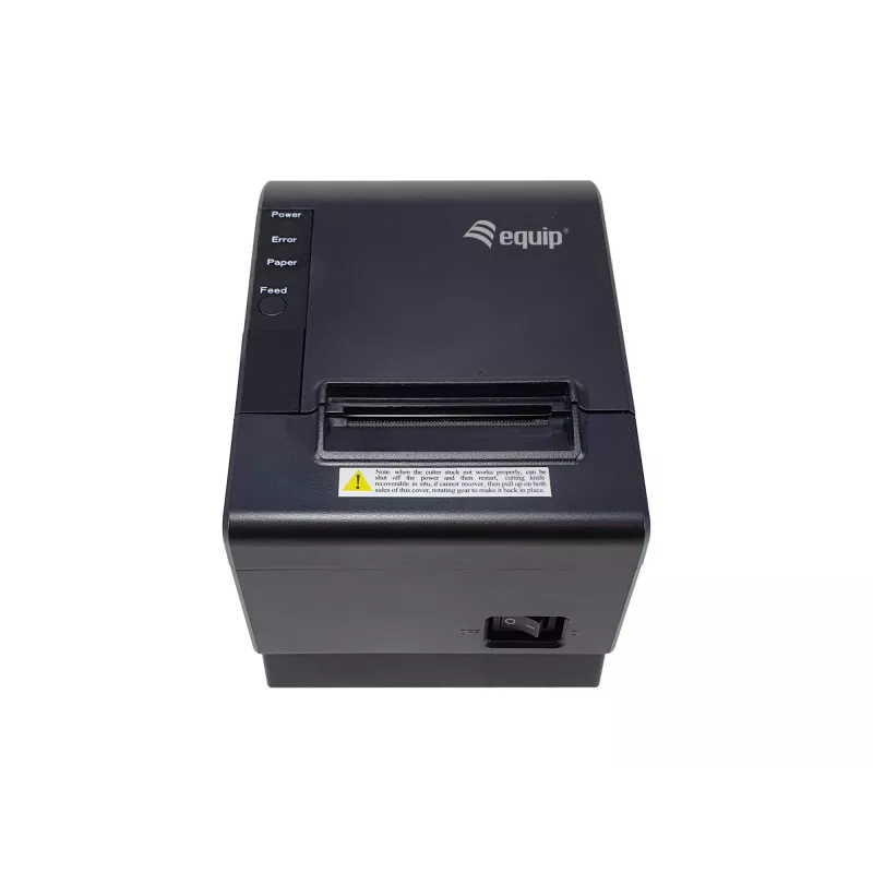 Impresora térmica de recibos Equip 58mm con cortador automático, USB/Ethernet/conexión de cajón portamonedas