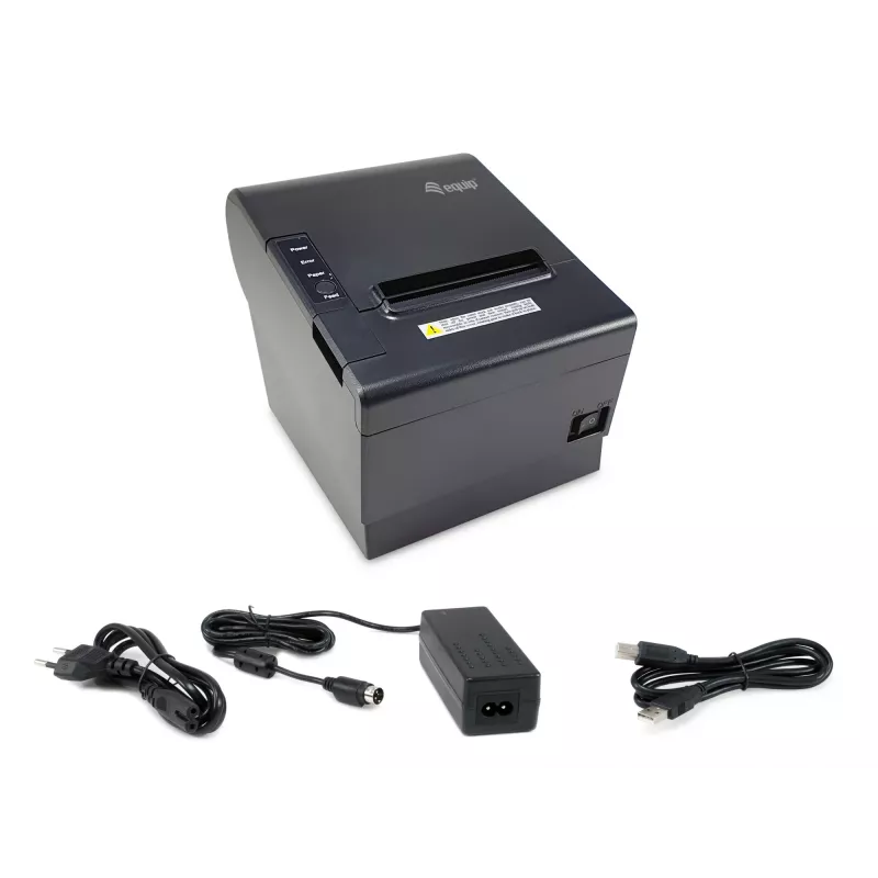 Impresora térmica de recibos Equip 80 mm con cortador automático, USB/conexión de cajón portamonedas