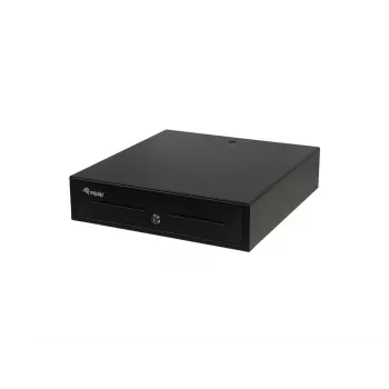 Cajón portamonedas Equip para sistemas punto de venta, 4 compartimentos para billetes/8 para monedas, bandejas de monedas extraíbles, conexión RJ11
