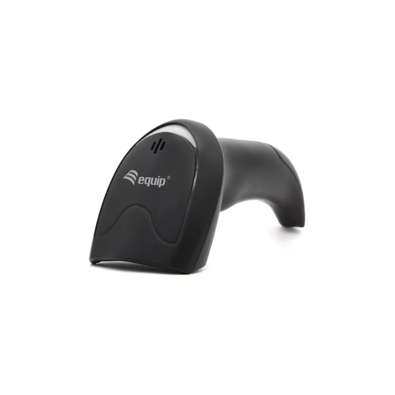 Lector de códigos de barras de mano Equip 1D Láser USB cableado Negro ABS