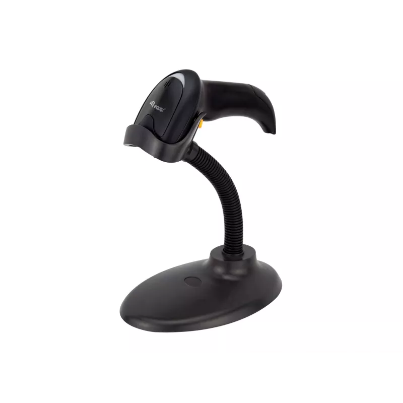 Lector de códigos de barras de mano Equip 1D Láser USB cableado Negro ABS