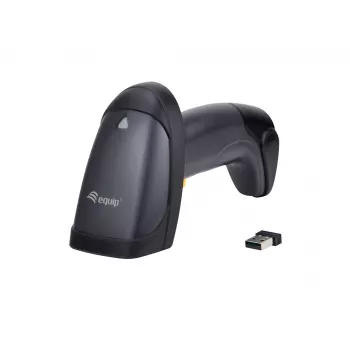 Lector de códigos de barras Equip Wireless 1D Láser, con soporte