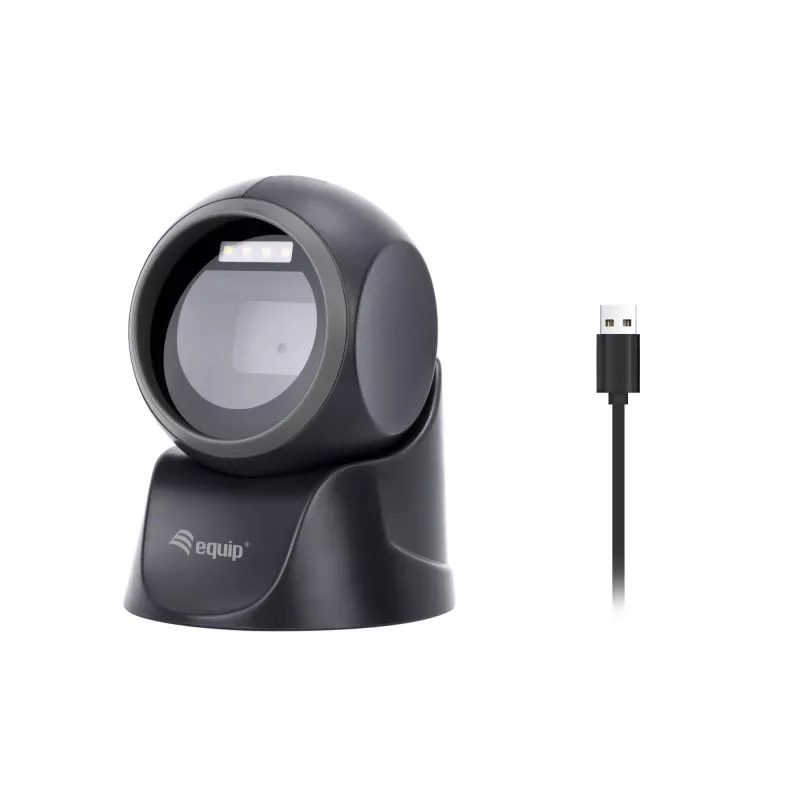 Lector de códigos de barras de sobremesa Equip USB 2D omnidireccional