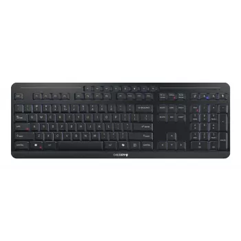 Teclado Cherry Stream ultimate — Full-Size USB, RF Wireless y Bluetooth, QWERTY Inglés, retroiluminación LED, Negro