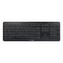 Teclado Cherry Stream ultimate — Full-Size USB, RF Wireless y Bluetooth, QWERTY Inglés, retroiluminación LED, Negro