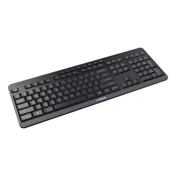 Teclado Cherry Stream ultimate — Full-Size USB, RF Wireless y Bluetooth, QWERTY Inglés, retroiluminación LED, Negro