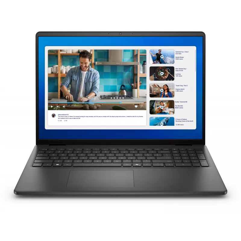 DELL DC16250 Intel Core 5 120U Portátil 40,6 cm (16 inch) Full HD+ 16 GB DDR5-SDRAM 512 GB SSD Wi-Fi 6 (802.11ax) Windows 11 Pro US International Negro