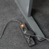 Regleta de enchufes ACT con interruptor iluminado, 4 tomas, 2 m, negra