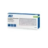 Teclado Bluetooth portátil ACT con distribución Azerty/BE, inalámbrico, blanco, 75%