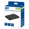 Lector de tarjetas ACT USB 3.0 AC6370 CF MMC MS Duo MicroSD SDHC negro