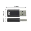 Adaptador de conector macho USB-A a conector hembra USB-C ACT AC7376 negro
