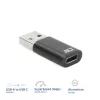 Adaptador de conector macho USB-A a conector hembra USB-C ACT AC7376 negro