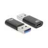Adaptador de conector macho USB-A a conector hembra USB-C ACT AC7376 negro