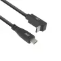 Cable ACT USB 3.0 10 Gbit/s 60 W de USB Type-C (recto) a USB Type-C (acodado arriba/abajo), 0,5 metros