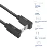 Cable ACT USB 3.0 10Gbps 60W de USB Type-C (acodado arriba/abajo) a USB Type-C (acodado arriba/abajo), 0,5 metros