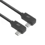 Cable ACT USB 3.0 10Gbps 60W de USB Type-C (acodado izquierda/derecha) a USB Type-C (acodado izquierda/derecha), 0,5 metros