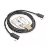 Cable ACT USB 3.0 10Gbps 60W de USB Type-C® (acodado izquierda/derecha) a USB Type-C® (acodado izquierda/derecha), 2 metros