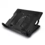 Soporte para portátil ACT con ventilador, 5 niveles de altura ajustables, hub de 2 puertos
