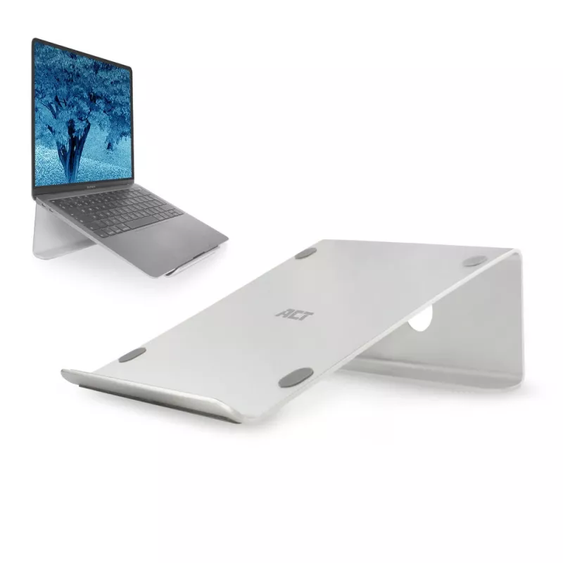 Soporte para portátil ACT AC8115 aluminio gris 190x260x90 mm
