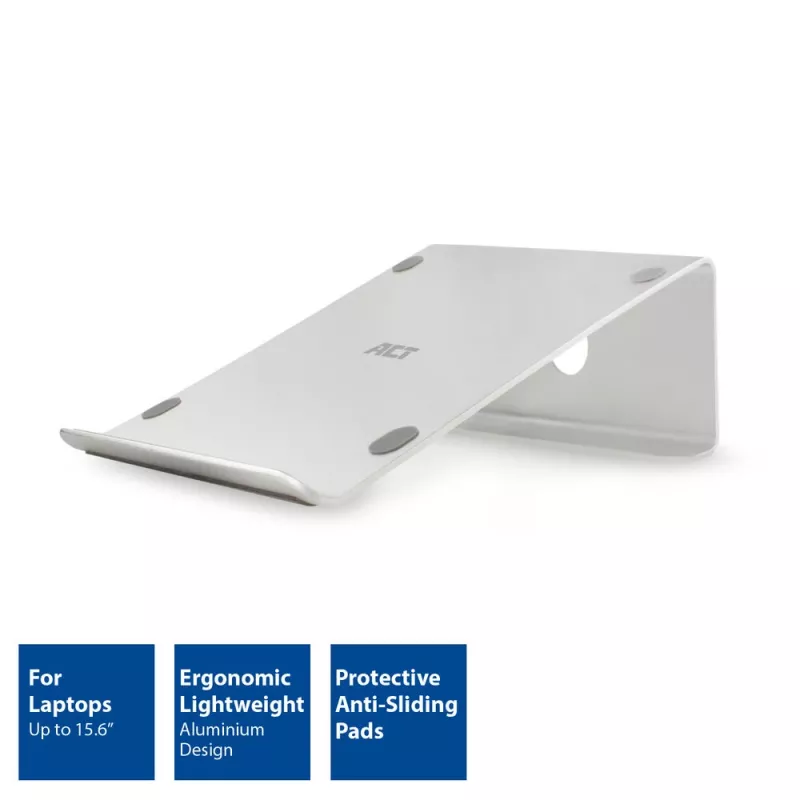Soporte para portátil ACT AC8115 aluminio gris 190x260x90 mm