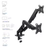 ACT Essentials AC8314 brazo para monitor, 35 pulgadas (88,9 cm), resorte de gas, 2 monitores