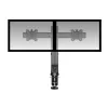 Brazo doble para monitor ACT de oficina con ajuste rápido de altura, pinza/pasacables, 14 kg
