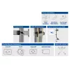 Brazo doble para monitor ACT de oficina con ajuste rápido de altura, pinza/pasacables, 14 kg