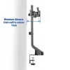 Brazo doble para monitor ACT de oficina con ajuste rápido de altura, pinza/pasacables, 14 kg