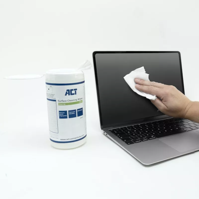 Toallitas de limpieza para equipos ACT AC9515 100 uds. para LCD LED Plasma
