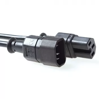 Cable de alimentación ACT C14 - C15 negro 2 m