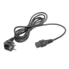 Cable de alimentación ACT con conector macho CEE 7/7 (acodado) - C13 IEC Lock negro 5 m, EL269S