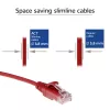 ACT Rojo 2 metros LSZH U/UTP CAT6 Datacenter Slimline cable de red con conectores RJ45