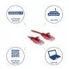 ACT Rojo 0,25 metros LSZH U/UTP CAT6 cable de red Slimline para centro de datos con conectores RJ45