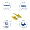 ACT Amarillo 1 metro LSZH U/UTP CAT6 Datacenter Slimline cable de red sin pestaña con conectores RJ45