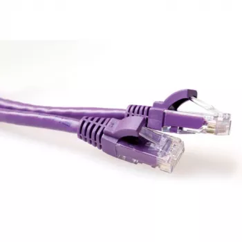 ACT Lila 0,5 metros U/UTP CAT6A cable de red, con protección de pestaña con conectores RJ45