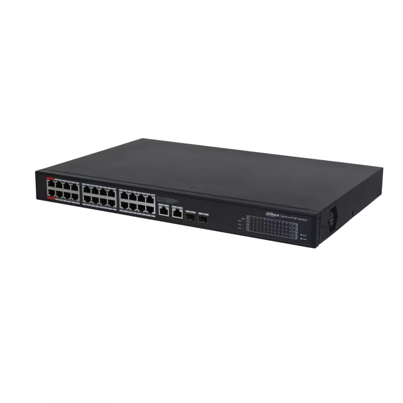 Dahua Technology PoE NET SWITCH 24PORT 1000M/ PFS3228-24GT-360-V2 DAHUA no gestionado L2 Gigabit Ethernet (10/100/1000) Power over Ethernet (PoE) negro