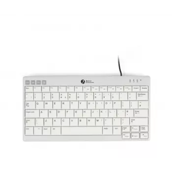 BakkerElkhuizen UltraBoard 950 V2 US Qwerty, con cable, USB, interruptores de tijera, QWERTY, gris oscuro, gris claro