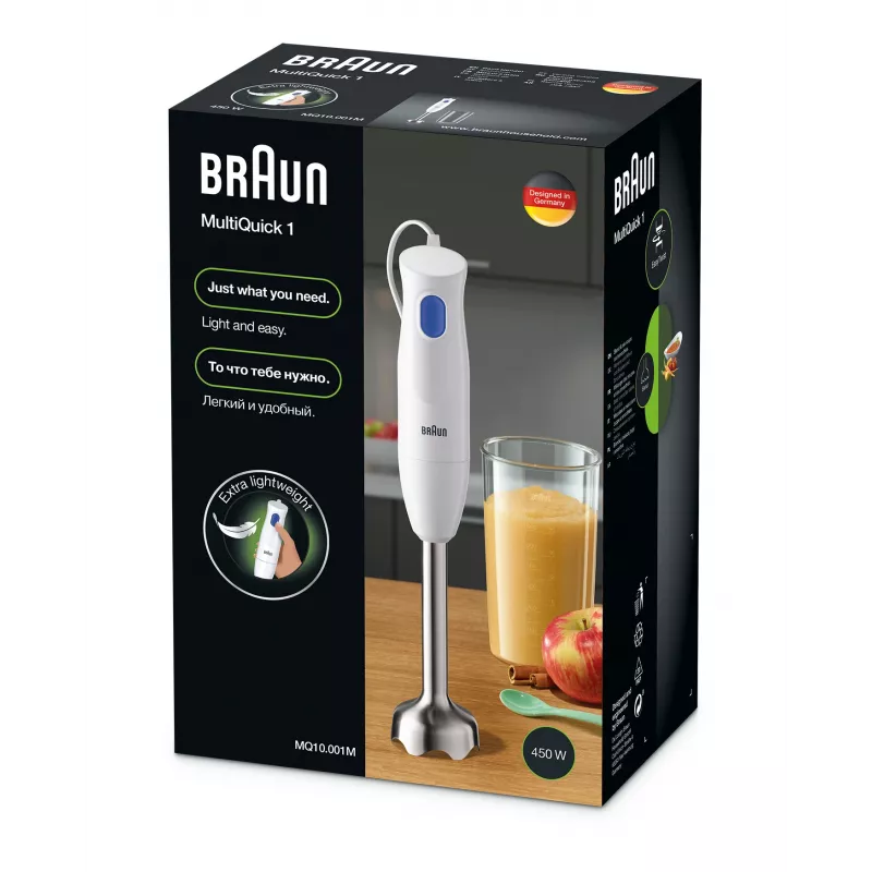 Braun MultiQuick 1 MQ10.001M 0,6 L batidora de brazo 450 W azul, blanco