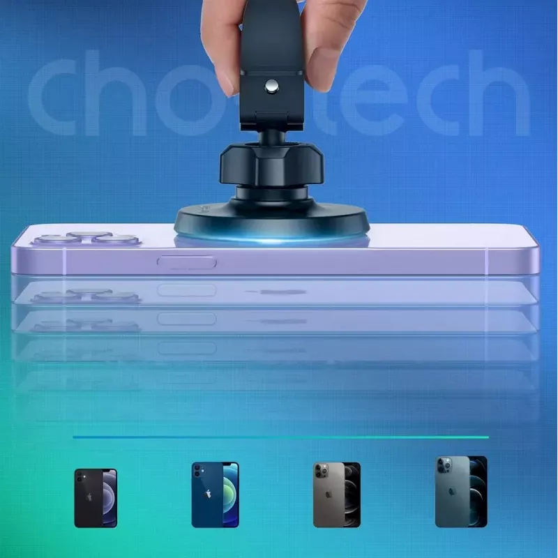 Soporte magnético para móvil en coche CHOETECH para iPhone 12, compatible con rejilla de ventilación, soporte compacto