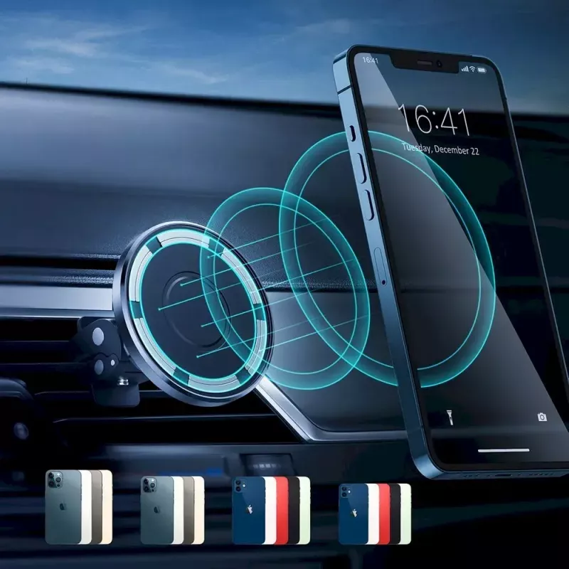 Soporte magnético para móvil en coche CHOETECH para iPhone 12, compatible con rejilla de ventilación, soporte compacto