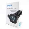 Fuente de alimentación CHOETECH C0051 dual USB-A 36W QC3.0, negro