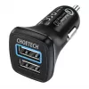 Fuente de alimentación CHOETECH C0051 dual USB-A 36W QC3.0, negro