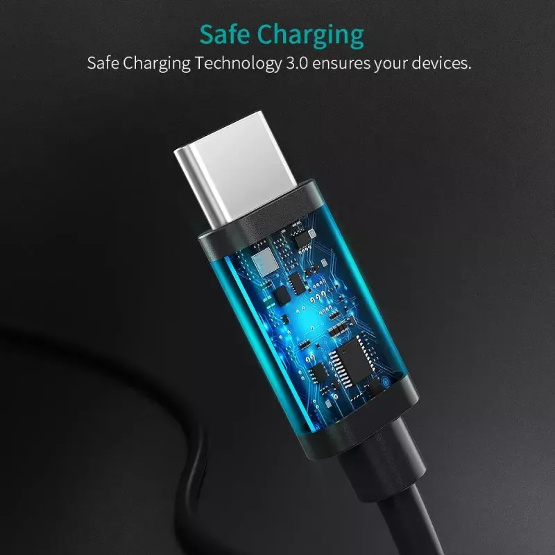 Cable USB Choetech CC0002 USB 2.0 1m USB-C negro