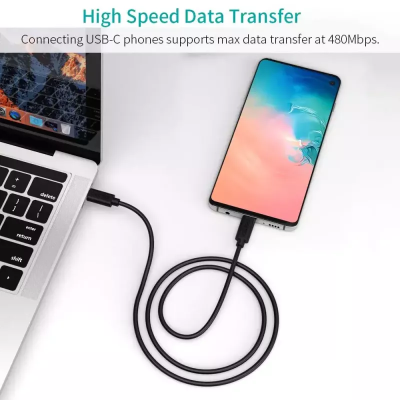 Cable USB Choetech CC0002 USB 2.0 1m USB-C negro