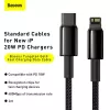 Cable Baseus Tungsten Gold 1 m negro Lightning a USB C
