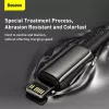 Cable Baseus Tungsten Gold 1 m negro Lightning a USB C
