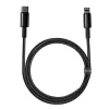 Cable Baseus Tungsten Gold 1 m negro Lightning a USB C