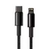 Cable Baseus Tungsten Gold 1 m negro Lightning a USB C