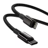 Cable Baseus Tungsten Gold 1 m negro Lightning a USB C